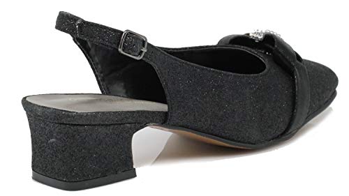 Enzo Romeo Antica02 Women's Wide Width Sling Back Low Heeled Pumps Sandals Shoes4