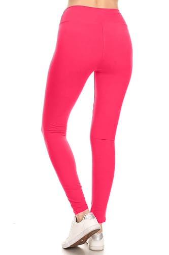 Image of Leggings Depot High Waisted Leggings for Women Buttery Smooth & Soft Women's Solid Yoga - Reg, Plus, 1X3X, 3X5X