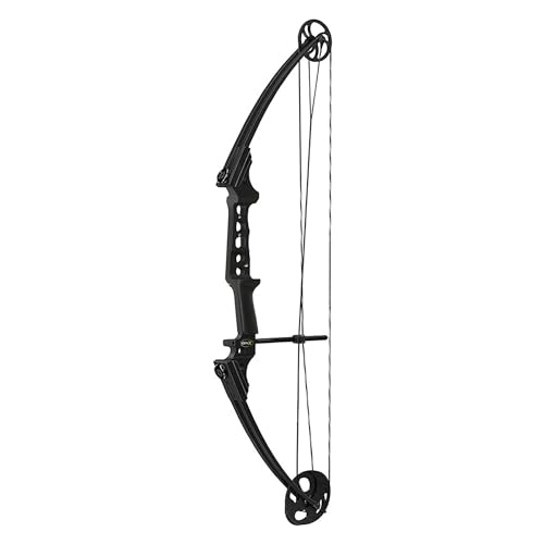 Genesis Gen-X Lightweight Compound Bow, Archery Hunting Bow for Adults w/Adjustable Riser, Cam Draw Weight, & Length, Draw Hand - Left, Black
