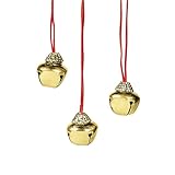 Fun Express Jingle Bell Necklaces Holiday Party Accessories, Home Decor Accents, Stocking Stuffers - 12