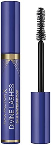 Max Factor Divine Lashes wodoodporny tusz do rzęs zwiększający objętość, lekka, kremowa formuła, hipoalergiczny, 03 - Waterproof Black
