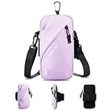 Prime Comfort Armband Cell Phone Holder, Crossbody Phone Purse for Running Walking, Adjustable Strap Phone Pouch Holster for Men Women