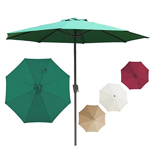Parasol de marché 2,7 m avec manivelle CLSDRZC pour table extérieure sans base