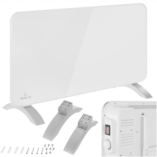 SYDNEY 1500W Convector eléctrico | Protección IP24 | Termostato ajustable | Potente elemento calefactor en forma de X | dos modos de funcionamiento | pared o independiente | tres posibilidades
