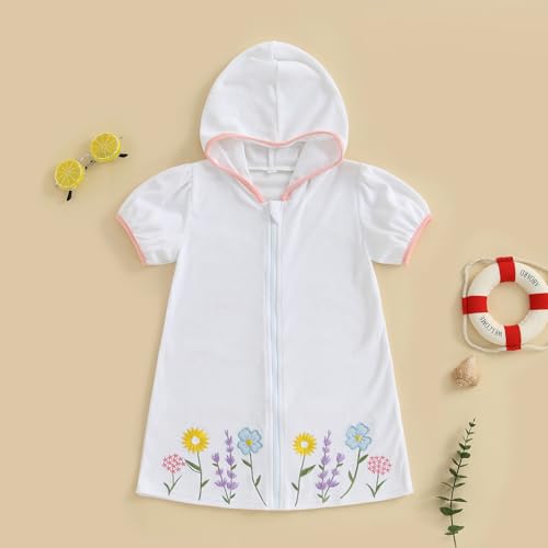 Kids Toddler Swim Cover Up Girls Boys Beach Swimsuit Coverup Terry Zipper Bathing Suit Cover Ups Swimwear4