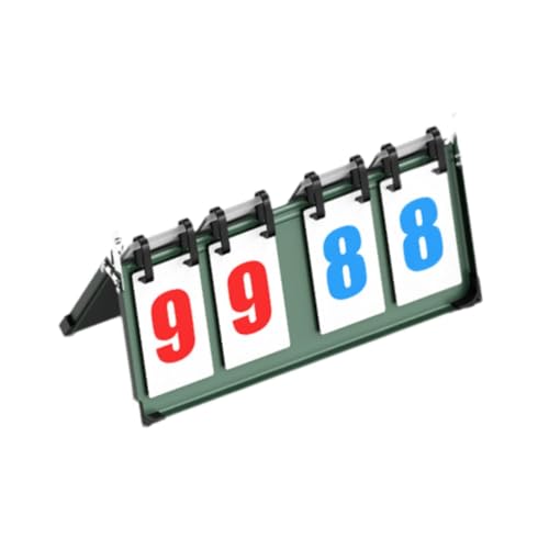 Colaxi Sports Scoreboard Flip Numbers Score Keeper Professional Team Game Waterproof Flip Number Score Board for Table Tennis Soccer, 4 Digit Number