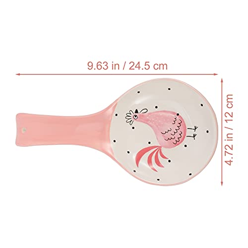 Hemoton Descanso de colher de cerâmica, suporte de colher de porcelana para cozinha, descanso de ute