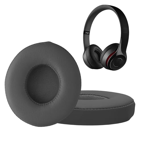 kwmobile Almohadillas compatibles con Beats Solo 2 Wireless/Solo 3 Wireless Almohadillas - 2X Almohadilla de Repuesto para Auriculares en Cuero sintético