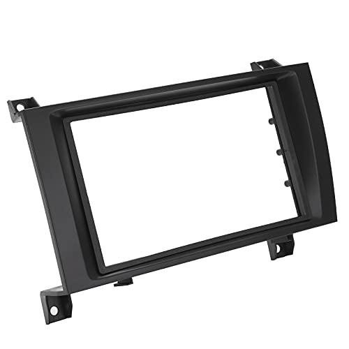 Ycauty Embellecedor de Fascia de Radio CD con Control Central 2Din con Apariencia Elegante para SLK R171 2004-2011, Material ABS, Accesorios de 2 Piezas para Entusiastas del Automóvil