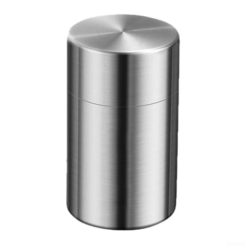 Boîte à thé en acier inoxydable avec fermeture supérieure pour thé, café, noix, fruits secs, céréales et autres produits secs (petite boîte)