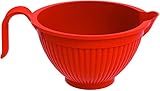 Nordic Ware Plastic Better Batter Bowl, 10-Cup, Red