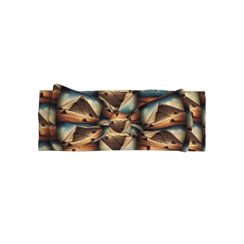 Dreaming of the Pyramids of Khufu Prints Baby Bow Headband - Super Stretchy Soft Bows Hair Accessories for Newborn Infant Toddlers Kids Girls - Elastic and Skin-Friendly