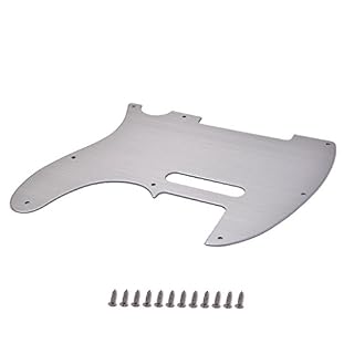Alnicov Pickguard de guitare en aluminium 8 trous pour guitare Telecaster Tele TL Argenté - Les Beatles, Paul McCartney, John Lennon, RIngo Starr, George Harrison Alnicov Pickguard de guitare en aluminium 8 trous pour guitare Telecaster Tele TL Argenté – Image 6