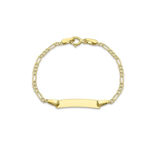 CARISSIMA Enfant Or Jaune 9 ct Bracelet Hollow ID de 13 cm/5 pouces