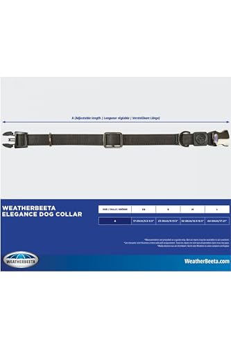 Collier pour chien noir Elegance Weatherbeeta anti irritation cou