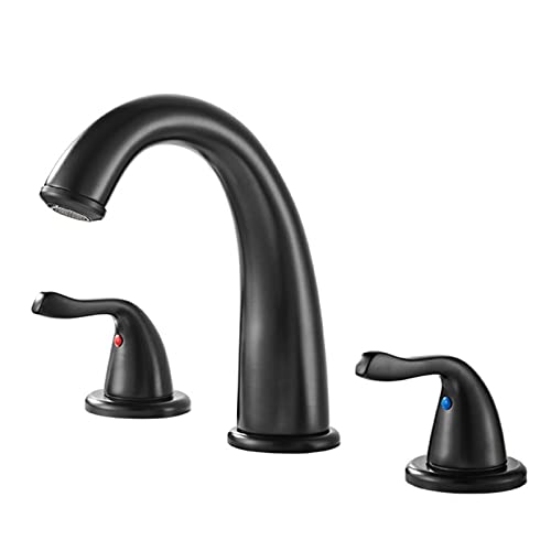 Robinet de lavabo en laiton fendu noir chic pour salle de bains moderne