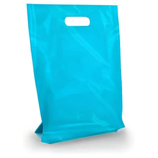 Miniatura 9 de 100 bolsas de mercancía de 9 x 12 pulgadas, asas troqueladas, sin refuerzo, resistentes, duraderas y resistentes a desgarros, perfectas para tiendas