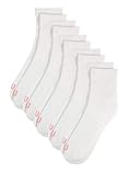 Wilson Women's Quarter Socks 5 Pair, White/Pink, Women's Shoe Size 4-10