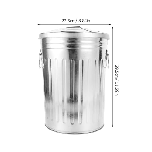 Caneca de basura rectangular de acero inoxidable 8L miniatura 6