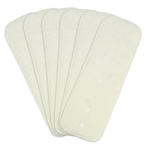 Image of Mama Koala 4-Layer Natural and Microfiber Cloth Diaper Inserts, Adjustable and Reusable for Any Baby Cloth Diaper(6 Pack)