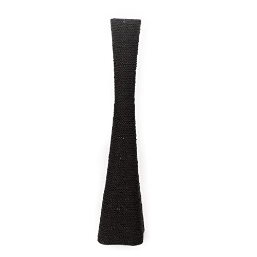 Leewadee-Large-Floor-Vase--Handmade-Flower-Holder-Made-of-Bamboo-and-Bast-Sophisticated-Funnel-Vessel-for-Decorative-Branches-36-inches-Black