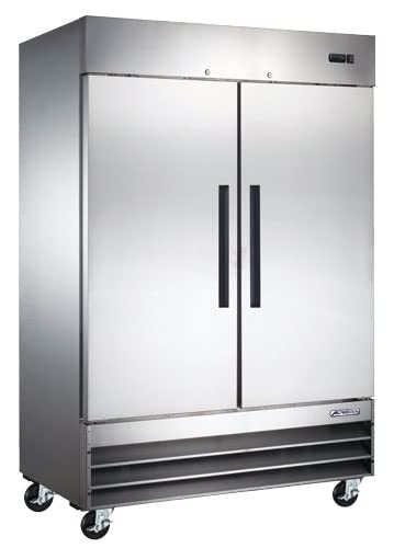 Omcan 59026 AURORA STAINLESS STEEL 2 DOOR REFRIGERATOR | Fridge.com