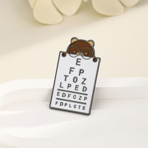 Image of Medical Optometrists Enamel Brooch Ophthalmology Vision Test Optometry Pin Jewelry for Doctor Nurse Backpack Lapel Badge