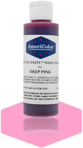 AmeriColor (Deep Pink) - Soft Gel Paste Food Colour, 130ml, Deep Pink