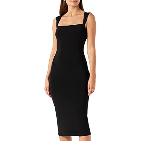 Pinko Women's Astrid Abito Neoprene FLUIDO Cocktail Dress, Z99_Nero Limousine, 42 Cover