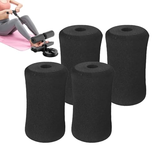 Foam Foot Pads Roller Deckung - 4 -Pack -Roler -Puffer Schwarzrohr C0ver | Knochenförmige Schwammhülsenpadds | Fitnessgeräteabdeckungen für Gewichtheberbänke und Handstandmaschinen mit Beinverlängerun