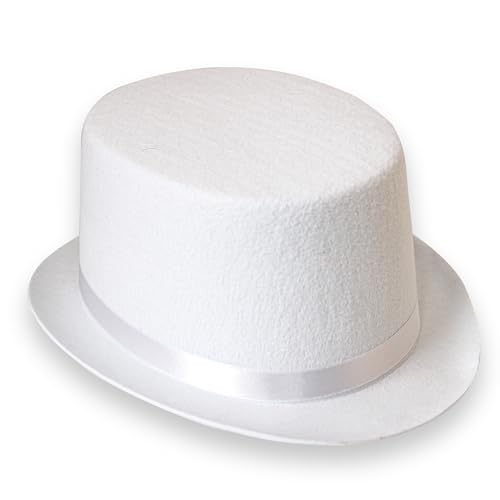 Carnavalife, Chapéu de piada, chapéu de copa, de feltro cetim, chapéu mágico com fita de cetim para carnaval, Halloween, festas, etc