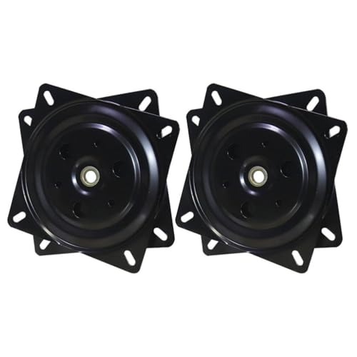 OSALADI 2pcs Bar Stool Swivel Plate Replacement Heavy Duty Chair Swivel Base with Solid Ring of Ball Bearings Swivel Seat Parts Lazy Susan Hardware for Barstools Recliner Chair Boat