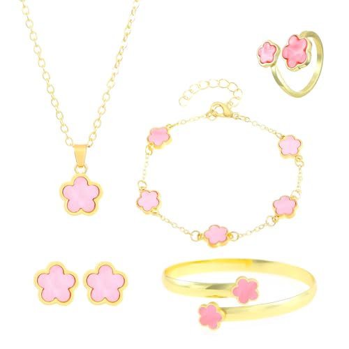 Fashionable Five Leaf Clover Jewelry Set for Women - $7.99