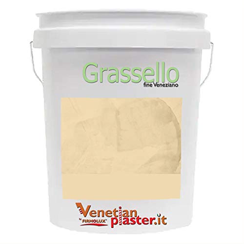 FirmoLux Grassello Authentic Venetian Plaster | Shiny Polished Plaster | Made in Italy from Lime & Marble | Light Colors (6) | Color: BMAF335 Safari