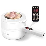 NICAI Kitchen Electric Hot Pot,1.8L Electric Cooker Steamer, Multifunctional Non-stick Pan,Suitable For Ramen, Steak, Egg,Rice, Oatmeal, Soup Smart Button, Gold