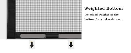 Image of Magnetic Garage Door Screen 19x9ft for 2 3 Car Doors Durable Fiberglass Heavy Duty Mesh Magnetic Garage Net, Pets Friendly Retractable Carport Garage Patio Porch RV Curtain (Black, for 19x9ft)