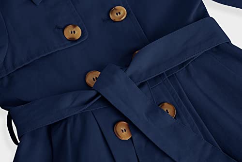 Toddler Baby Girl Double Breasted Belted Trench Jacket Coat Long Sleeve Kids Casual Windbreaker Outerwear #TOP3