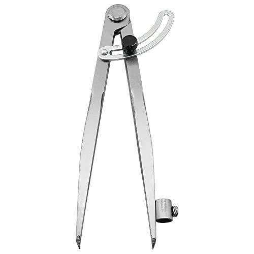 Nettoppo BrúJula de 8 Pulgadas, 200 Mm, Divisor de de PrecisióN, Herramienta de Escritura con PortaláPices para GeometríA, Madera, Metal y