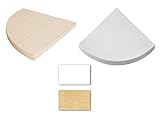 mensole varie forme  DECORLEGNO MENSOLA Angolo Squadrata Mezzaluna A Parete ARREDO CASA Varie Misure E Colori (Bianco, 35x35x1,8 cm)