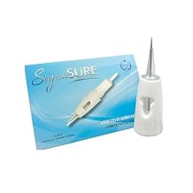Signasure 3-Prong Flat Tattoo Needle Cartridges, 0.35 mm, Box of 15 For Permanent Makeup, Compatible with Biotouch Signasure Machine