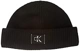 Cotone biologico Calvin Klein Docker Beanie Cappello Lavorato a Maglia, Black, One Size Uomo