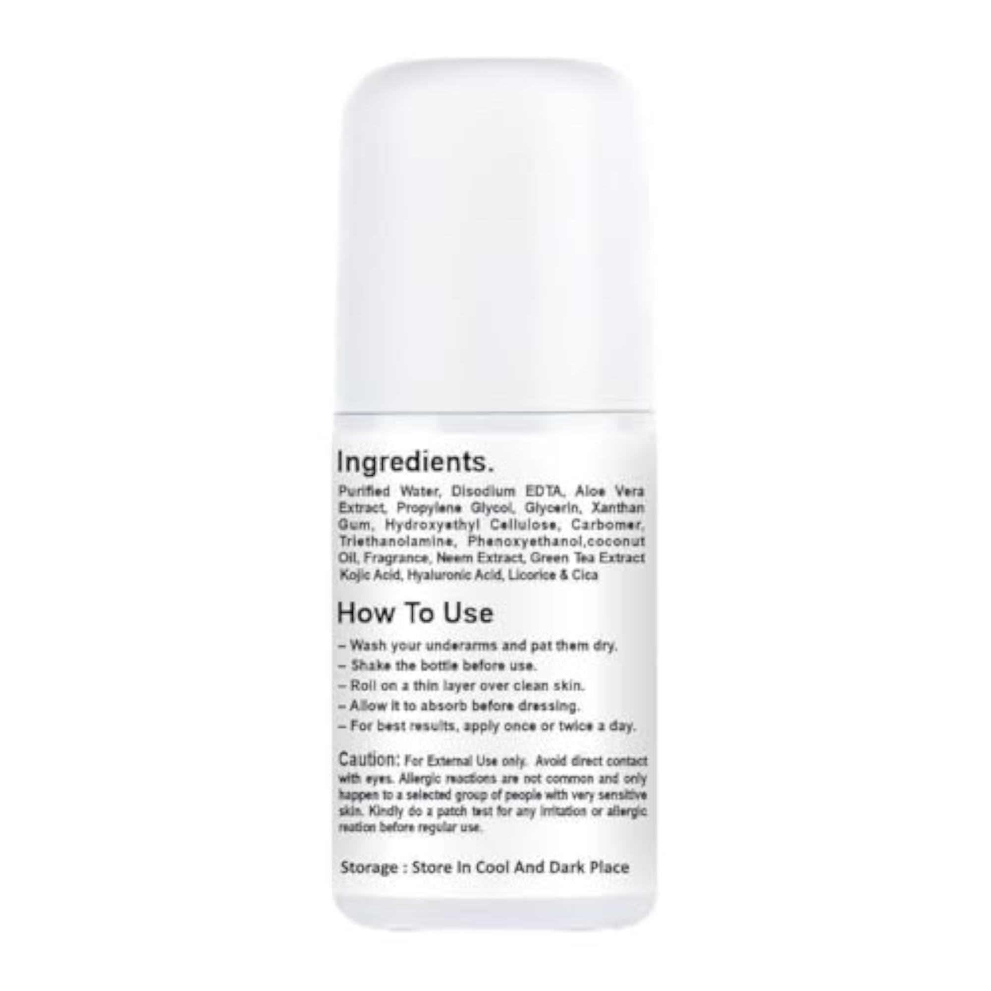 Underarm Roll-On with AHA, Kojic Acid & Hyaluronic Acid