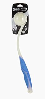 Chuckit! Pro Max Glow Hands Free Dog Ball Pick Up & Throw Glow In The Dark Launcher With Medium Max Glow Rubber Ball - 46 cm, assorted