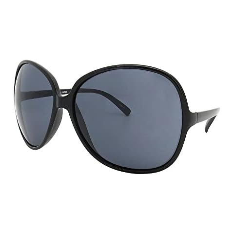 Pop Fashionwear Women's Oversized Celebrity Vintage Retro Sunglasses P1082 (Black Smoke) Cover