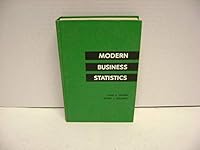 Modern Business Statistics B00308DXA8 Book Cover