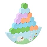 Holz-Stapelspielzeug, Gleichgewichts-Stapel-Set aus Holz, Lernspielzeug...