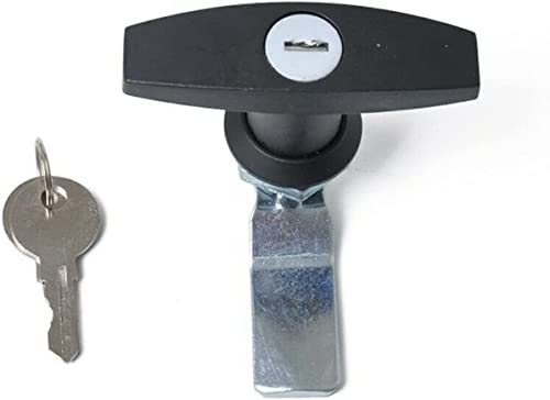 MACHSWON Garage Door Zinc Alloy T-Handle Lock Hanger Door Lock Kit with keys for Truck and Trailer, Silver