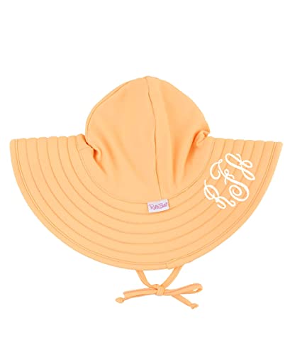 Image of RuffleButts Baby /Toddler Girls UPF 50+ Sun Protective Wide Brim Swimwear Sun Hat