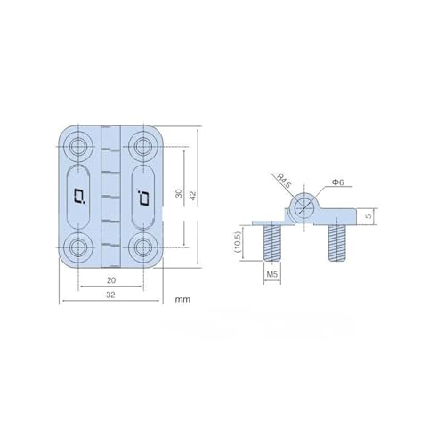 Charnière de porte de commande à tige filetée pour l'alignement parfait d'armoire - 4