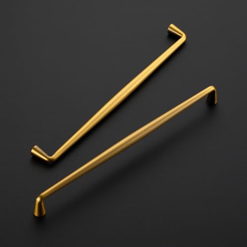 Image of Ravinte Brushed Brass Cabinet Handles Solid Handles,10 Inch,5 Pack